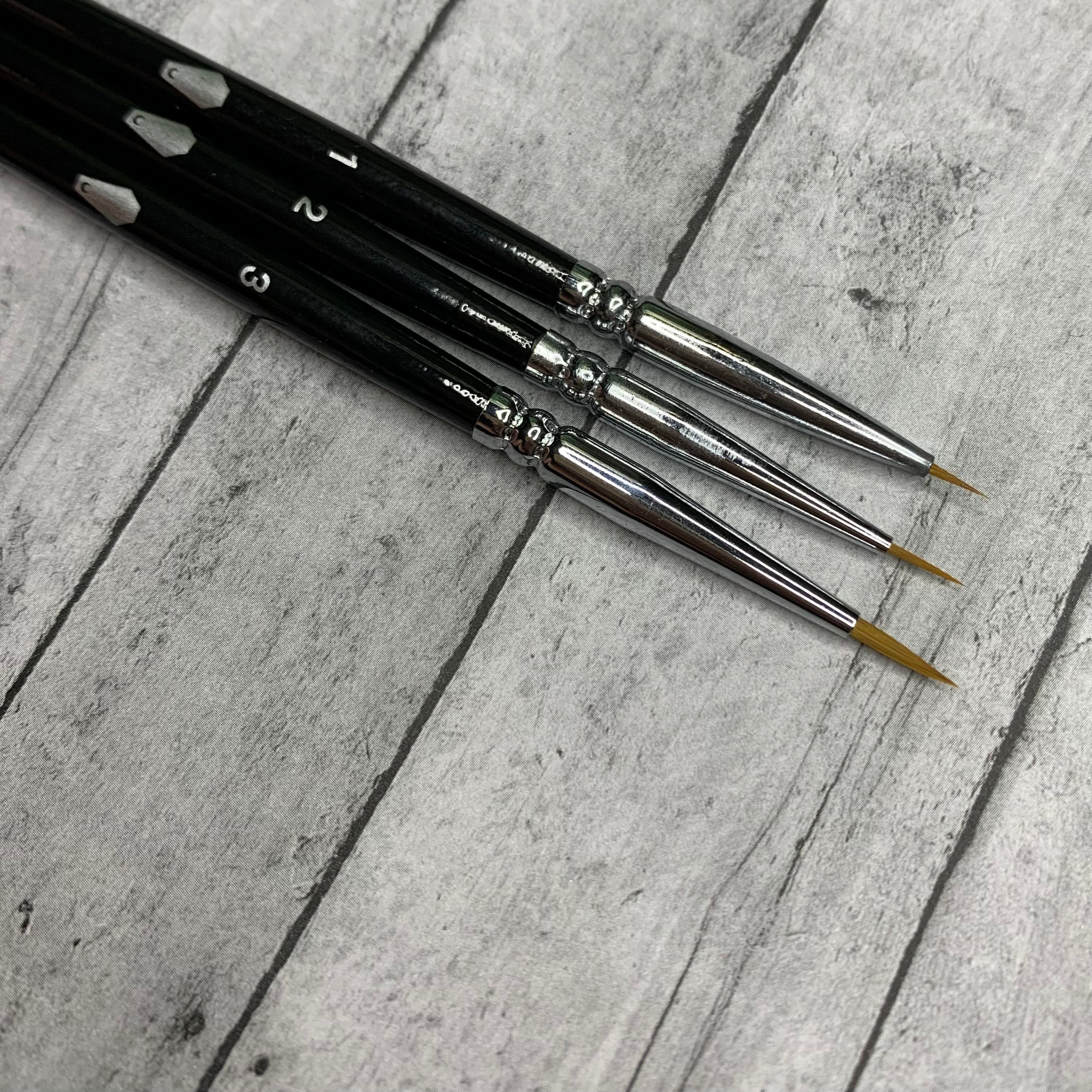 12pc Eyeliner Brush Set (shorter handle)